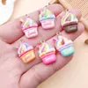 Paquete Mixto de 12 Piezas de 25x15 mm Juguete de Comida Artificial Colgantes de Pastel Batido de Leche de Resina Accesorios para Joyería de Collar Pulsera Hechos a Mano