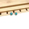 Pendientes de turquesa nuevos europeos y americanos para mujer, estilo retro popular, aleación, estilo bohemio, pendientes personalizados al por mayor