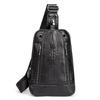Mochila de piel de vaca de primera capa para hombre, bolso de hombro de comercio exterior, bolso de mensajero texturizado, bolso de cintura de cuero genuino para hombre, bolso de pecho