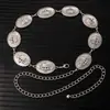Cadena de Cintura Elegante de Metal con Girasol para Mujer de Comercio Exterior, Accesorio de Cintura Ajustable para Vestido, Cinturón de Cadena Multicapa de Gama Alta