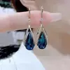 Aguja de plata 925, diseño de nicho, aretes de puesto de mercado nocturno, fuente mayorista, aretes de moda estilo coreano, aretes populares
