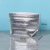 Pastel de Barbacoa Bolsa Térmica de Algodón Perlado con Papel de Aluminio Aislante Bolsa Térmica para Llevar Comida Fresca Comida Fresca Refrigerada Bolsa Térmica para Comida Fresca