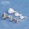 DIY material S925 Yintai prata Ruyi pequeno pingente de lótus pingente de prata acessórios de cristal contas soltas atacado