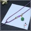 Corda de Colar Teto de Lótus Joia Cordão Dourado Corda com Pingente de Jade Corda Trançada à Mão de Alta Qualidade Cordão com Pingente Ajustável