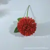 Crisântemo artificial de quatro cabeças em cruzamento, nas cores vermelho, branco e azul, para decoração de casa e casamento, flores artificiais e flores secas no atacado