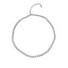 Colar de tênis estilo japonês e coreano de 4 mm com corrente de diamante para clavícula, design de nicho, temperamento, combinação completa, colar de corrente de diamante para mulheres