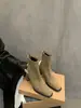 Botines de tacón alto para mujer, nueva colección otoño/invierno 2025, estilo retro francés, gamuza, tacón grueso, ajuste ceñido, elegantes botines de estilo coreano