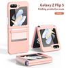Funda con bisagra de color sólido, sensible a la piel para Galaxy ZFlip5, funda plegable para Samsung Flip4
