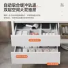 Juego de Gabinetes de Baño de Panal de Aluminio Completo con Panal de Aluminio Espacial y Cajones Dobles, Lavabo de Cerámica Integrado para Gabinete de Lavabo de Baño