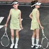Conjunto de Verano para Niñas 2026 Nuevo Conjunto Elegante para Niños Mayores, Camiseta sin Mangas Deportiva y Pantalones Cortos/Falda Conjunto de Dos Piezas Moderno