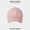 2025 Nuevo Gorra Rosa Dulce Rosa de Primavera y Verano para Mujer Aumentada Profundización Todo Fósforo Letra Suave Gorra de Béisbol para Hombre