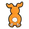 Nova Decoração Plana de Ovo de Páscoa Lembrança Acessórios DIY Coelho de Desenho Animado Patch de Borracha Macia PVC