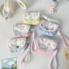 Estilo Ins Portatarjetas Floral Fresco Monedero de Corazón Acolchado Bolsa de Almacenamiento con Broche Colgante Compacto Multifuncional Portatarjetas