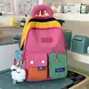 Mochila fofa de grande capacidade estilo Newins para estudantes do ensino fundamental e médio meninas mochila versátil e moderna