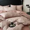 Nuevo juego de ropa de cama de cuatro piezas de gasa doble estampada, grado A, apto para bebés y madres, ropa de cama tejida estampada de doble capa para todas las estaciones