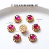 Alta Retención de Color Chapado en Cobre 24K Oro Real Accesorios de Ágata Roja Piezas para Joyería DIY Calabaza de Loto Productos Semi-Terminados Venta Directa de Fábrica