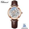 Reloj mecánico hueco, automático, resistente al agua y con incrustaciones de diamantes Dawn Fashion para mujer, reloj de comercio exterior transfronterizo Douyin Live