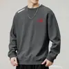 Sudadera para hombre, nuevo modelo primavera y otoño 2025, cuello redondo, corte holgado, top de otoño sin capucha, chaqueta de manga larga para adolescentes