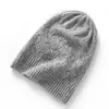 Suave y Pegajoso Cachemir Otoño/Invierno 2026 Nuevo para Mujer Doble Capa Engrosado Casual Protección Auditiva Gorro Holgado de Moda Gorro de Punto