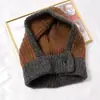 Diseño de nicho pasamontañas bufanda de invierno gorro de lana tejido integrado gorro de pullover cálido