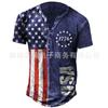 Camiseta informal de manga larga, ajustada, sin cuello, de talla grande, para jóvenes, con impresión transfronteriza de comercio exterior europeo y americano.