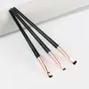 Set de 3 Pinceles Delineadores en Forma de Hoja para Detalles Finos, Pinceles Angulados Ultra Finos para Definir el Maquillaje de Ojos, Herramientas de Belleza para Sombras