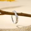 Anillo de pareja original de espigas de trigo y rosas para hombre y mujer un par de anillo de diseño de nicho Mori ins Plata de ley 925