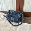 Bolso de Mezclilla para Mujer 2026 Nuevo de Moda Súper Popular Bolso de Hombro para la Escuela y el Viaje al Trabajo Gran Capacidad Bolso Cruzado Tote