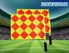 Jogo de futebol cartão vermelho e amarelo árbitro patrulha bandeira picker cartão vermelho e amarelo árbitro profissional placa de advertência apito bandeira de partida