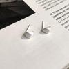 Pendientes Cepillados de Plata Pura S999 para Mujer, Versátiles Estilo Ins Lujo Ligero de Gama Alta Minimalistas, Accesorios para Orejas Minimalistas de Plata Pura