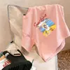 Camiseta de Manga Corta Estampada 100% Algodón para Niñas 2026 Verano Nueva Marca de Moda Dibujos Animados Algodón Puro Tops Casuales para Niños Medianos y Grandes Camiseta de Moda