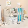 Caja organizadora de cosméticos, un estante de almacenamiento de escritorio elegante y lujoso, un estante de almacenamiento de gran capacidad y multicapa para productos de cuidado de la piel, perfecto para un tocador