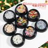 Nuevos Productos Transfronterizos Arte de Uñas Adornos Navideños Pulpa de Madera Rebanada de Computadora Copo de Nieve Papá Noel Adornos Mixtos en stock