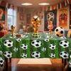 Mantel Decoración Césped de Fútbol Desechable Pe Impermeable Mantel Tema de Fútbol Fiesta de Cumpleaños Decoración de Banquete Suministros