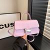 2025 Bolso de Moda Nuevo para Mujer Comercio Transfronterizo Color Sólido Nicho Patrón Cocodrilo Alta Gama Simple Versátil Bolso de Hombro