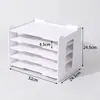 Suporte de Armazenamento Multifuncional para Escritório Prateleira de Armazenamento Multicamadas Suporte para Documentos A4 Pasta Suporte de Armazenamento de Pastas Multicamadas