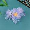 2026 Original Hecho a Mano Estilo Antiguo Pinza para el Cabello de Peonía Degradada Estilo Tang Versátil Accesorio para el Cabello Hanfu Maquillaje y Peinado Permanente Flor Adorno para el Cabello