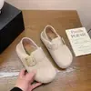 Zapatos Birkenstock Planos Casuales Versátiles para Mujer 2026 Otoño Nuevos Hebilla Metálica Global Textura Retro Suela Gruesa Que Aumentan la Altura