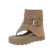 Sandalias de Verano para Mujer, Estilo Nuevo, con Dedos Separados, Aumento de Altura de 5.5 cm, Suela Gruesa, Hebilla de Cinturón, Botines Doble Uso, Adelgazantes para Figuras Pequeñas, Estilo Romano