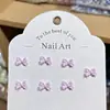 Joias para Manicure de Resina Glitter Fino Fluorescente Gravata Borboleta Joias para Unhas Brincos Capa de Celular Acessórios Vestíveis para Unhas