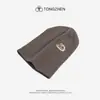 Novo Chapéu de Lã Tricotado Quente Fofo de Cachorrinho Bordado Outono Inverno Unissex Moda Versátil Emagrecimento Facial Tendência