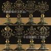 Oito Ornamentos Auspiciosos Bronze Banhado a Ouro Oito Tesouros Auspiciosos Coleção Oito Auspiciosos