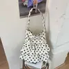 Bolsa Saco de Alta Qualidade e Grande Capacidade Transfronteiriça, Bolsa Plissada, Bolsa Saia de Renda Feminina, Bolsa Versátil de Ombro e Transversal, Bolsa de Lona