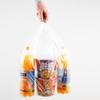 Bolsa de plástico transparente blanca para alimentos, bolsa desechable portátil tipo chaleco, bolsa tipo chaleco, bolsa para llevar, bolsa práctica.
