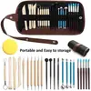 Herramientas de cerámica transfronterizas, juego de 24 piezas de cuchillo de plástico para arcilla, herramientas para modelar arcilla suave, modelado de costuras de belleza, kit DIY para manualidades