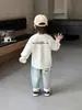 Camiseta de Manga Larga para Niños 2025 Nueva Ropa de Otoño para Niños Algodón Puro Camiseta Interior Ropa de Otoño para Bebé Niño Top Blanco Moderno