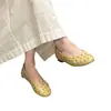 Versión de piel de oveja~Bailarinas vintage tachonadas, zapatos planos sin cordones de punta redonda y corte bajo, Mary Janes tachonadas planas versátiles