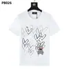 Camiseta al por mayor de marca americana moderna Psychobunny con estampado de calavera de conejo colorido y degradado, manga corta, cuello redondo