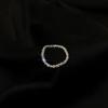 Anillo Brillante Todo el cuerpo Plata 925 Lujo Ligero Anillo Exquisito Elegante Combinable Pequeño ins Moderno