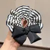 2025 Nueva Diadema de Algodón con Lazo Rayas Plisado Cuerda para el Cabello Accesorios para el Cabello Versátiles Moda Coreana para Mujer Diadema Venta al por Mayor